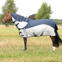 Load image into Gallery viewer, StormX Empra Aqua Shield Fly Rug Navy/Silver