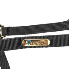 Load image into Gallery viewer, Shires Topaz Nylon Headcollar Black