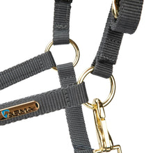 Load image into Gallery viewer, Shires Topaz Nylon Headcollar Grey