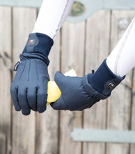 Load image into Gallery viewer, Premier Equine Dajour Waterproof Riding Gloves Navy