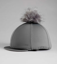 Load image into Gallery viewer, Premier Equine Jersey Hat Silk with Faux Fur Pom Pom