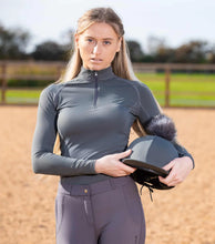 Load image into Gallery viewer, Premier Equine Jersey Hat Silk with Faux Fur Pom Pom