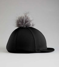 Load image into Gallery viewer, Premier Equine Jersey Hat Silk with Faux Fur Pom Pom