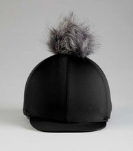 Load image into Gallery viewer, Premier Equine Jersey Hat Silk with Faux Fur Pom Pom