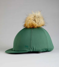 Load image into Gallery viewer, Premier Equine Jersey Hat Silk with Faux Fur Pom Pom