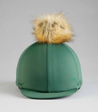 Load image into Gallery viewer, Premier Equine Jersey Hat Silk with Faux Fur Pom Pom