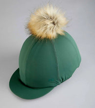 Load image into Gallery viewer, Premier Equine Jersey Hat Silk with Faux Fur Pom Pom