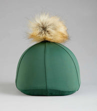 Load image into Gallery viewer, Premier Equine Jersey Hat Silk with Faux Fur Pom Pom