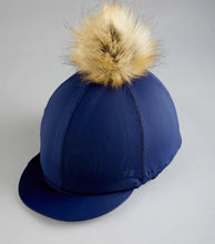 Load image into Gallery viewer, Premier Equine Jersey Hat Silk with Faux Fur Pom Pom
