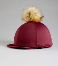 Load image into Gallery viewer, Premier Equine Jersey Hat Silk with Faux Fur Pom Pom