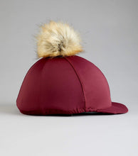 Load image into Gallery viewer, Premier Equine Jersey Hat Silk with Faux Fur Pom Pom
