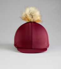 Load image into Gallery viewer, Premier Equine Jersey Hat Silk with Faux Fur Pom Pom
