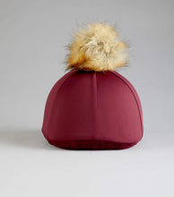 Load image into Gallery viewer, Premier Equine Jersey Hat Silk with Faux Fur Pom Pom