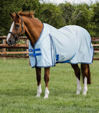 Load image into Gallery viewer, Premier Equine Mesh Air Fly Rug with Surcingles Blue