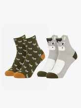 Load image into Gallery viewer, LeMieux Mini Character Socks 2 pack Donkey