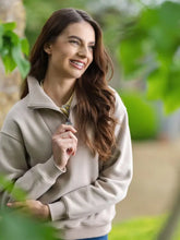 Load image into Gallery viewer, LeMieux Keira Quarter Neck Sweat Almond