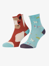 Load image into Gallery viewer, LeMieux Mini Character Socks 2 pack Flash