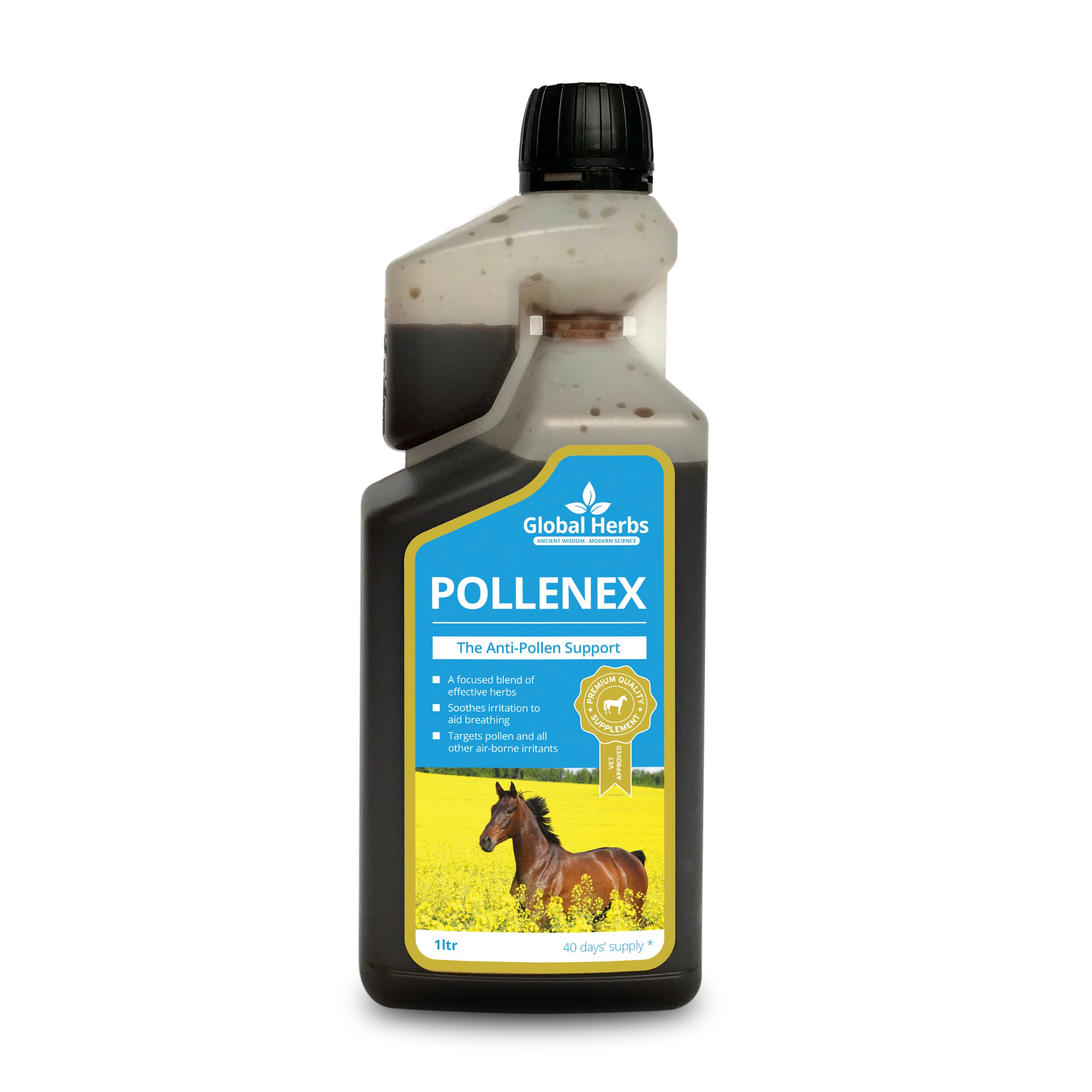 Global Herbs PolleneX Liquid 1L – Horse & Rider Equestrian Retailer