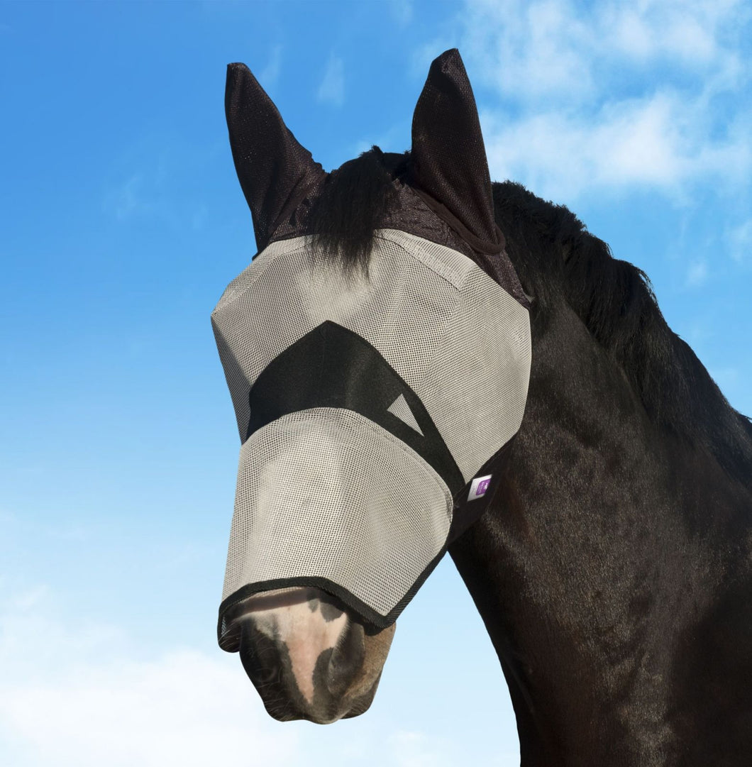 KM Elite Fly Mask Long with Ears
