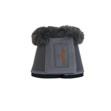 Load image into Gallery viewer, Kentucky Horsewear Sheepskin Leather Overreach Boots Grey/Grey
