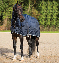 Load image into Gallery viewer, Rambo Mack in a Sack Navy with Beige, Baby Blue & Navy