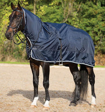 Load image into Gallery viewer, Rambo Mack in a Sack Navy with Beige, Baby Blue & Navy