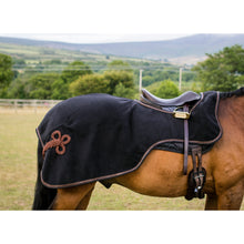 Load image into Gallery viewer, Paddock Sports Exercise Sheet Black with Brown Trim