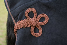 Load image into Gallery viewer, Paddock Sports Exercise Sheet Black with Brown Trim