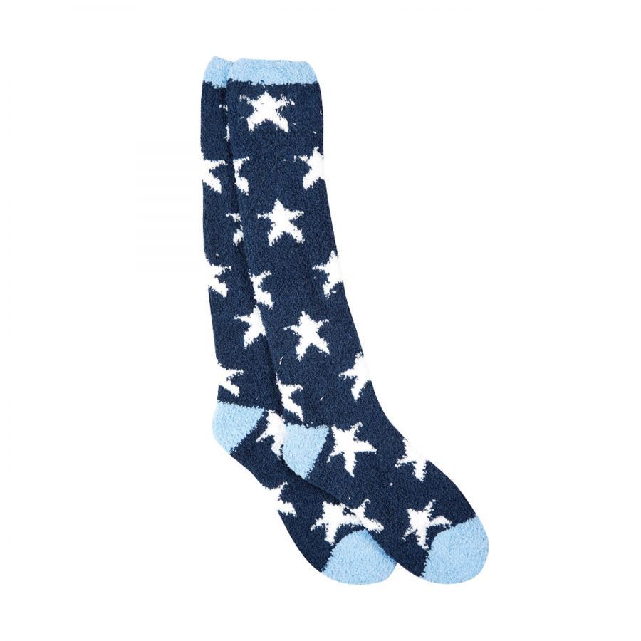 Dublin Cosy Socks with Stars Navy & White