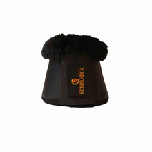 Load image into Gallery viewer, Kentucky Horsewear Sheepskin Leather Overreach Boots Black/Black