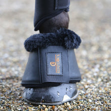Load image into Gallery viewer, Kentucky Horsewear Sheepskin Leather Overreach Boots Black/Black