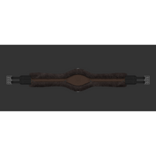 Load image into Gallery viewer, Mattes Anatomical Slim Line Long Girth Brown with Brown Sheepskin