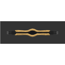 Load image into Gallery viewer, Mattes Anatomical Slim Line Long Girth Black with Natural Sheepskin