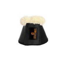 Load image into Gallery viewer, Kentucky Horsewear Sheepskin Leather Overreach Boots Black/Natural