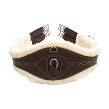 Load image into Gallery viewer, Kentucky Horsewear Sheepskin Anatomic Leather Girth Brown