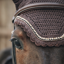 Load image into Gallery viewer, Kentucky Horsewear Fly Veil Wellington Stone &amp; Pearl
