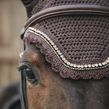 Load image into Gallery viewer, Kentucky Horsewear Fly Veil Wellington Stone & Pearl