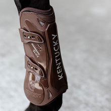 Load image into Gallery viewer, Kentucky Bamboo Shield Tendon Boots with Elastic Straps Brown
