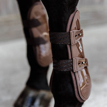 Load image into Gallery viewer, Kentucky Bamboo Shield Tendon Boots with Elastic Straps Brown