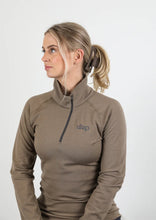 Load image into Gallery viewer, Uhip Merino Half Zip Base Layer Gold Champagne