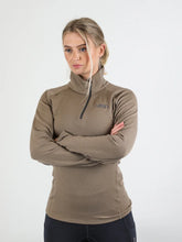 Load image into Gallery viewer, Uhip Merino Half Zip Base Layer Gold Champagne