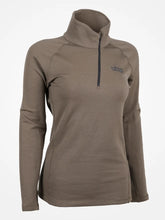 Load image into Gallery viewer, Uhip Merino Half Zip Base Layer Gold Champagne