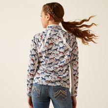 Load image into Gallery viewer, Ariat Youth Sunstopper 3.0 1/4 Zip Baselayer Printed Ponies
