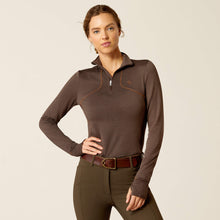 Load image into Gallery viewer, Ariat Gridwork 1/4 Zip Baselayer Mole Heather
