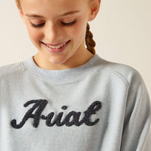 Load image into Gallery viewer, Ariat Youth Benicia Sweatshirt Cerulean Heather
