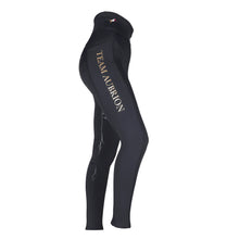 Load image into Gallery viewer, Aubrion Team Winter Riding Tights Young Rider Black
