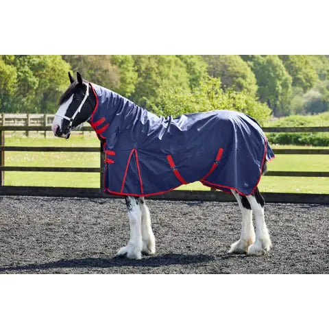 Firefoot 100g Combo Turnout Rug Navy/Red 6'6