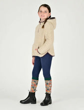 Load image into Gallery viewer, Dublin Kids Talia Teddy Pullover Natural/Plum
