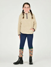 Load image into Gallery viewer, Dublin Kids Talia Teddy Pullover Natural/Plum
