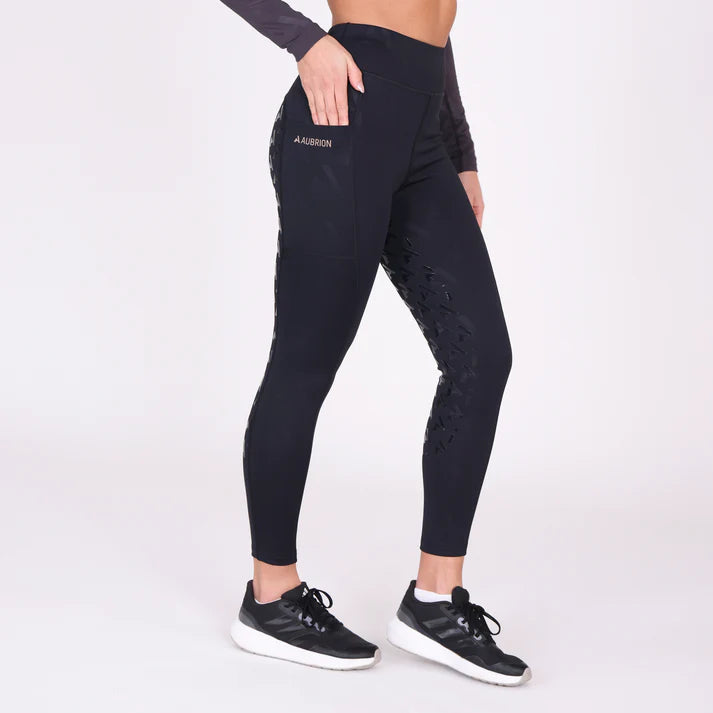 Aubrion React Winter Riding Tights - Shadow